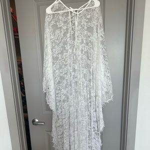 White Lace Coverup Dress Perfect for Bride
